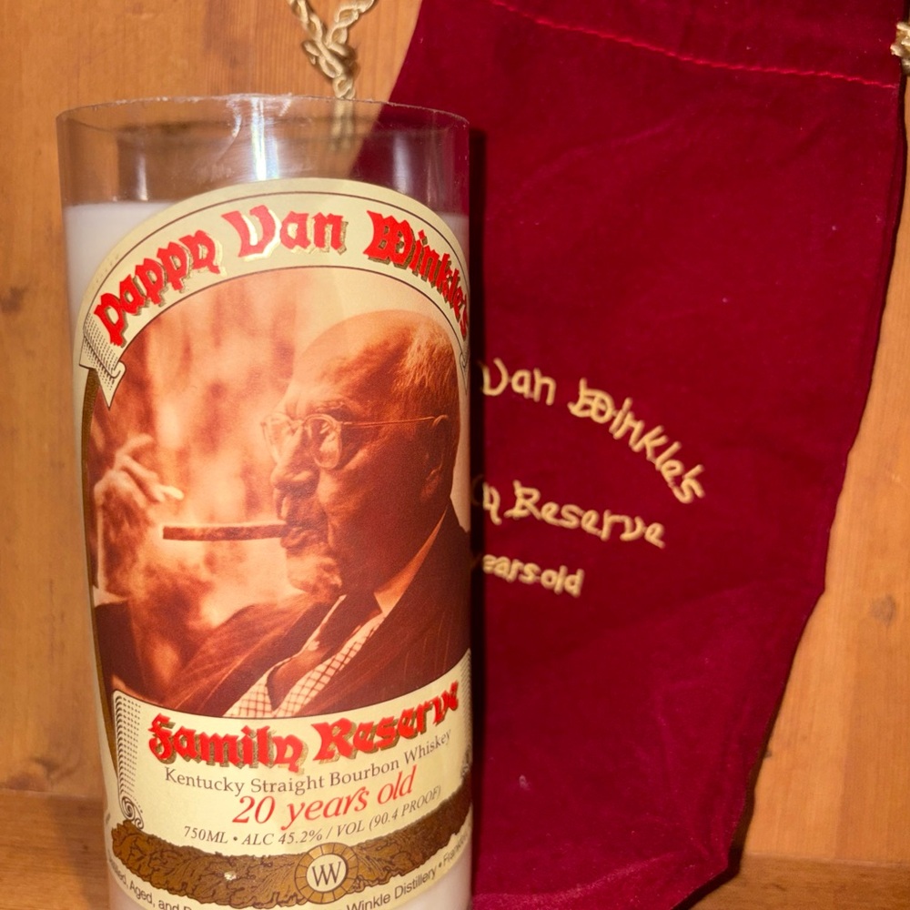 Pappy Van Winkle 20 Year Candle Collector's Set | Original Red Velvet Bag